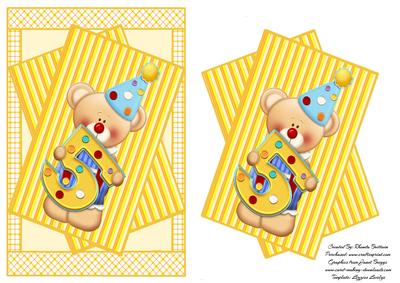 Happy 5th Birthday Bear Card Front