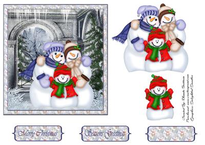 Snowman Christmas 6 x 6