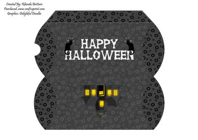 Happy Halloween Black Cats Pillow Box