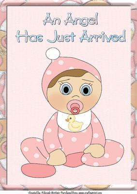 A4 an Angel Has Just Arrived