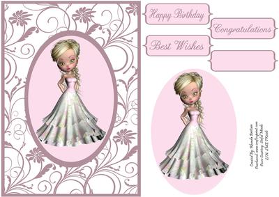 Glamourous Pink Card Front