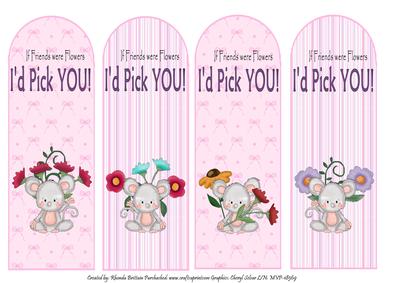 If Friends Were Flowers I'd Choose You Book Marks