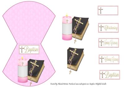 Female Baptism/christening Wobble Card