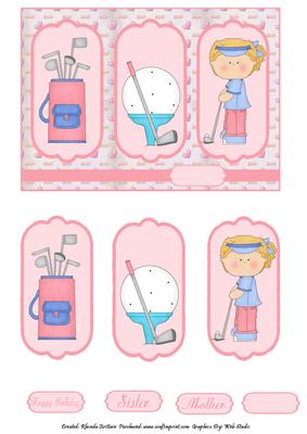 Golfer Girl Card Front
