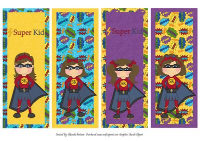 Super Kid Girl Book Marks