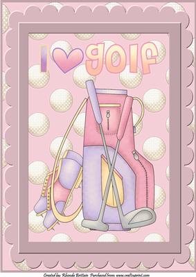 A4 I Love Golf