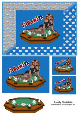 Poker Girl Card Front`