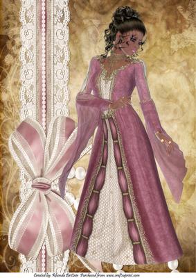 A4 Elegant Lady in Pink
