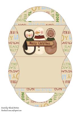 Merry Christmas Winter Friends Pillow Purse