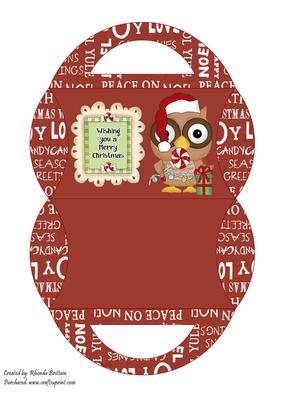 Wishing You a Merry Christmas Owl Pillow Purse
