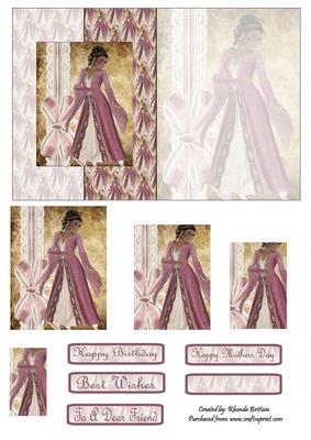 Elegant Lady in Pink Foldback