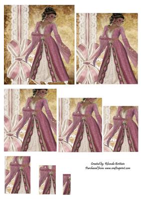 Elegant Lady in Pink Pyramid