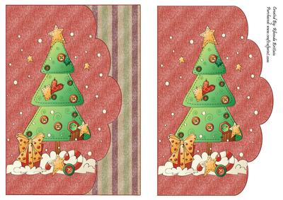 Snowy Christmas Tree Card Front