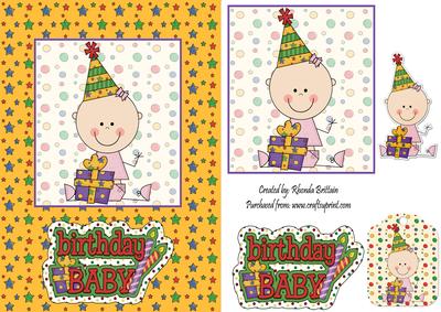 Birthday Baby Girl Cardfront
