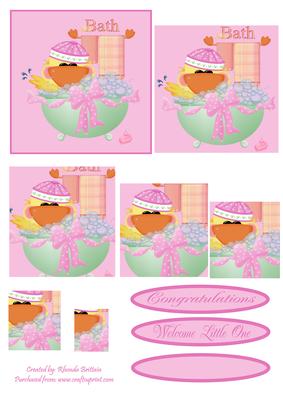 Just Ducky New Baby Girl Bath Pyramid