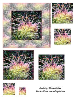 Pastel Flower with Bees Card Front