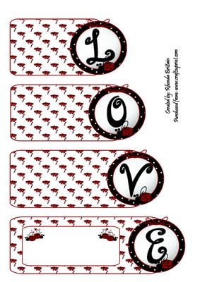 Ladybird Love Book Sheet