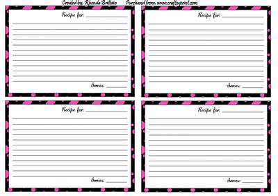 Funky Kitchen Utensil Plain Recipe Cards