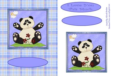 I Love You This Much Panda Bear Card Front
