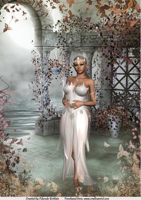 A4 Ceridwen Elven Princess Card or Topper