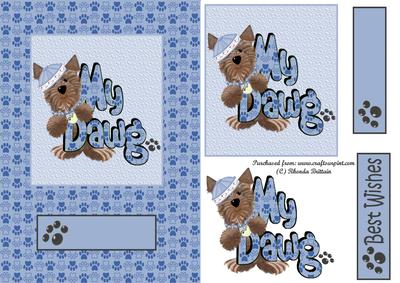 My Dawg Blue Card Front