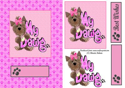 My Dawg Pink Card Front