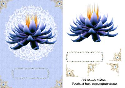 Blue Flower Card Front