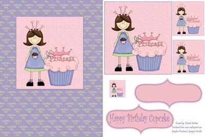 Cupcake Princess Card Front