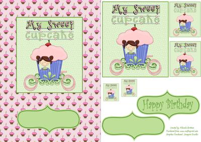 My Sweet Cupcake Card Front