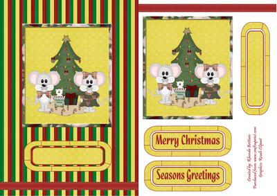 Christmas Mice Card Front