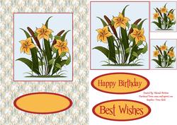 Beautiful Lillies Card Front