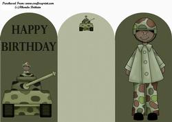 Happy Birthday Army Tri Fold