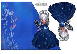 Beautiful Blue Fairy Cut and Fold