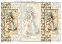 Christmas Angels Double Fold Back