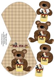 Mr Fix It Bear Wobble Card