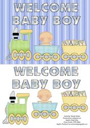 Welcome Baby Boy Card Front