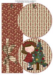 Christmas Girl & Tree Cut & Fold