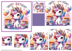 Happy Birthday Unicorn Pyramid 2