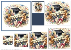 Graduation Congratulations 5x5 Toppers and Pyramid 2
