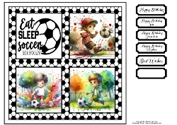 Eat Sleep Soccer Repeat 8x8 Card