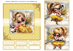 Sunshine Girl Card Front 6x6