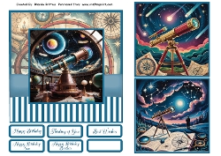 Astronomy Card Front 6x6