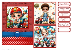 Little boys and their Toys Card Front 7x5