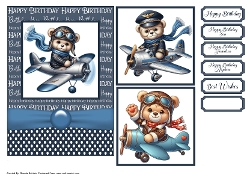 Flying Teddies Card Front 7x5