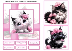 My Sweet Fluffy Cat Card Front 6x6