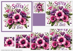Best Sister Ever 2 Card Front with Pyramid