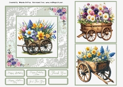 Flower Carts Card Fronts 6x6