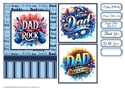 Dad You Rock Card Front 7x5