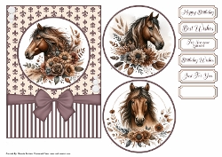 Boho Horse Card Front 7x5