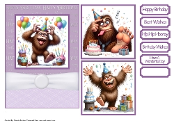 Bigfoot Birthday 1 Card Front 7x5